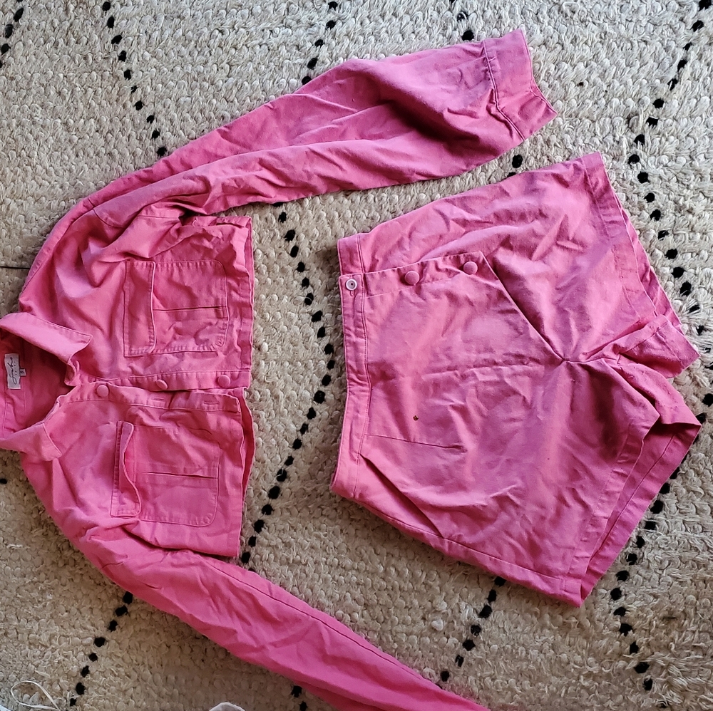 Sabo skirt pink two piece set